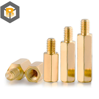 Hex Brass Maschio Femminile Standoff Board Stud Metrico Hexagon Threaded Pillar PCB Motherboard Spacer Bolt Screw M2m2.5m3 M4 M5*2-80mm Custom per 2D/3D/disegno