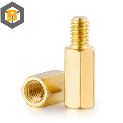 Hex Brass Maschio Femminile Standoff Board Stud Metrico Hexagon Threaded Pillar PCB Motherboard Spacer Bolt Screw M2m2.5m3 M4 M5*2-80mm Custom per 2D/3D/disegno