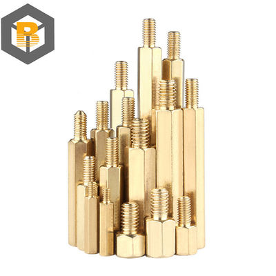 Hex Brass Maschio Femminile Standoff Board Stud Metrico Hexagon Threaded Pillar PCB Motherboard Spacer Bolt Screw M2m2.5m3 M4 M5*2-80mm Custom per 2D/3D/disegno