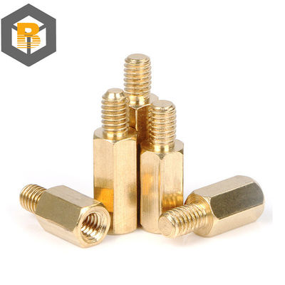 Hex Brass Maschio Femminile Standoff Board Stud Metrico Hexagon Threaded Pillar PCB Motherboard Spacer Bolt Screw M2m2.5m3 M4 M5*2-80mm Custom per 2D/3D/disegno